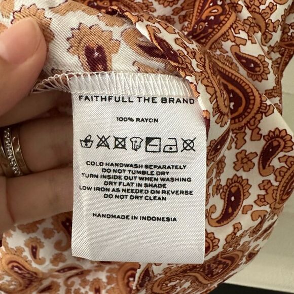 Faithful The Brand Juniper Midi Paisley Dress, Size 2 NWT - Picture 6 of 9